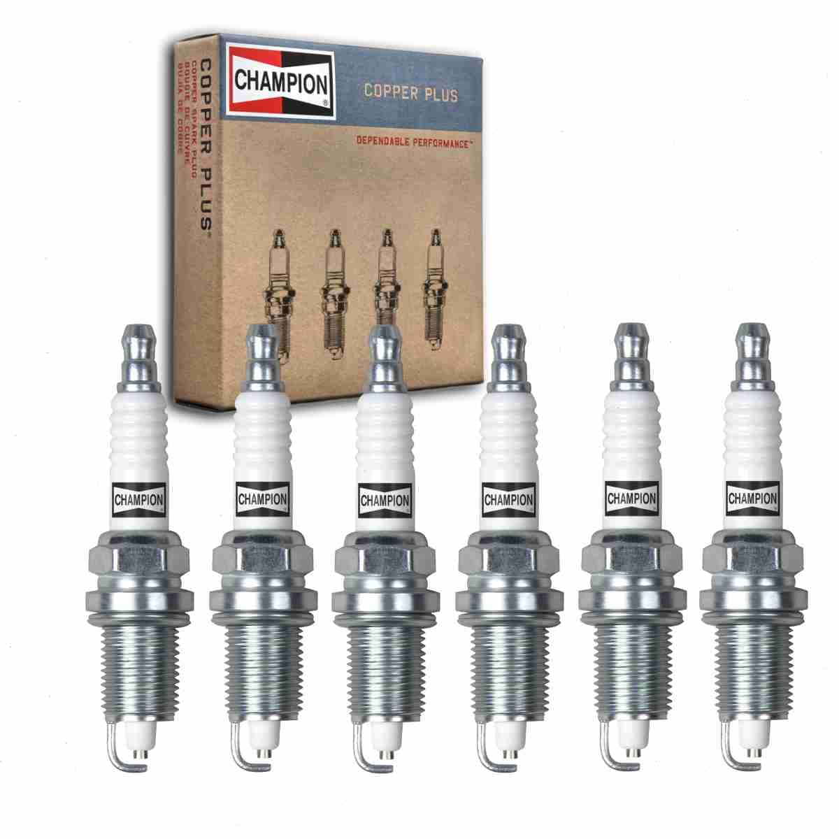 Amazon.com: 6 pc Champion Copper Plus Spark Plugs compatible with